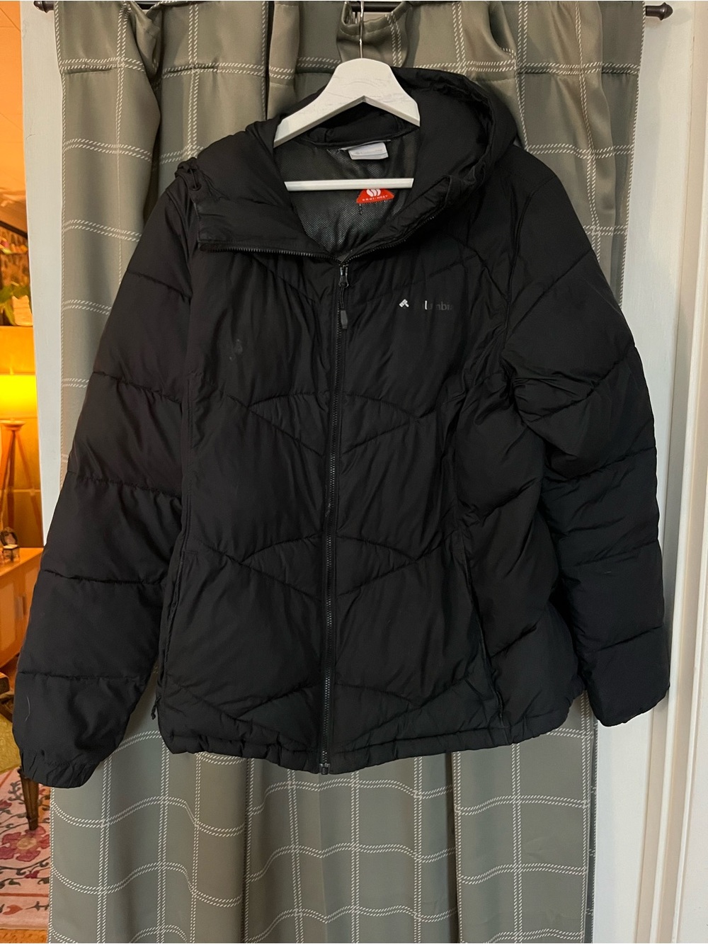 Columbia Omni-Heat Black Insulated Hooded Jacket - Outdoor Performance